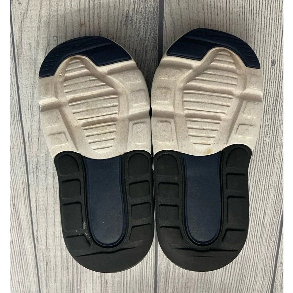 Black & Navy Blue Nike Air Little Boy Toddler Slip On Shoes, Size 8